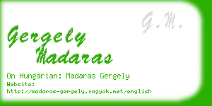 gergely madaras business card